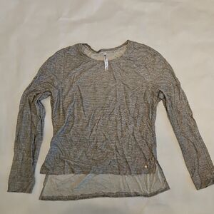 Fabletics Gray Layered Long-Sleeve Top